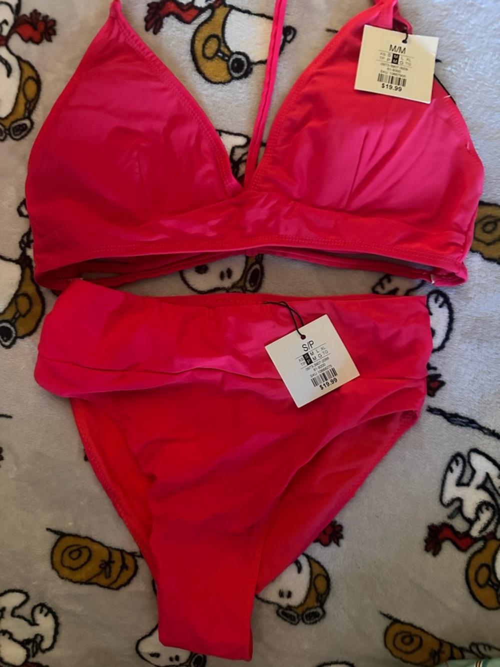Revamped Hot Pink Triangle Bikini Set